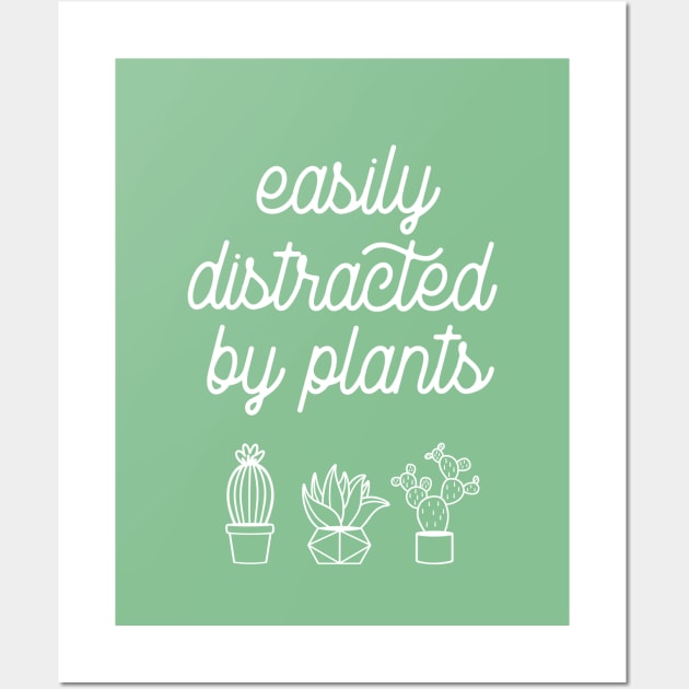 Easily distracted by plants Wall Art by LemonBox